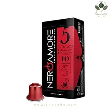 کپسول قهوه نسپرسو نروآمور مدل آمریکانو Neroamore Americano